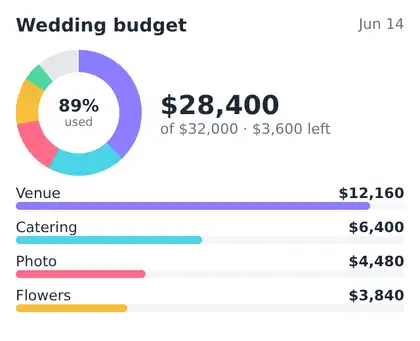 Wedding Budget preview
