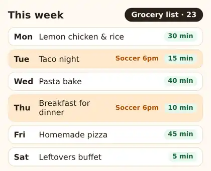 Family Meal Planner preview